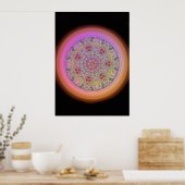 Blume Mandala - Größensortisierendes Poster (Küche)
