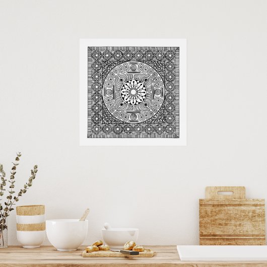 Blume Mandala II Poster (Küche)