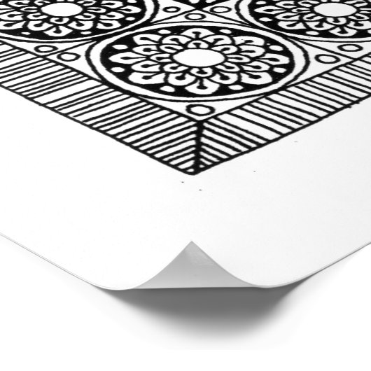 Blume Mandala II Poster (Ecke)