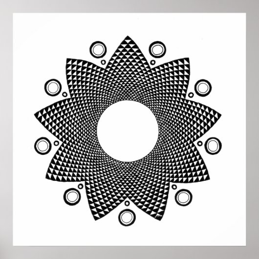 Blume Mandala III Poster (Vorne)