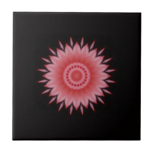 Blume Mandala in Rosa Fliese