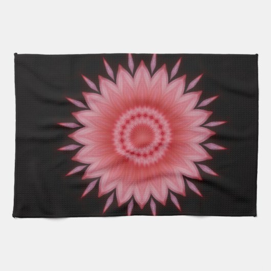 Blume Mandala in Rosa Handtuch (Horizontal)