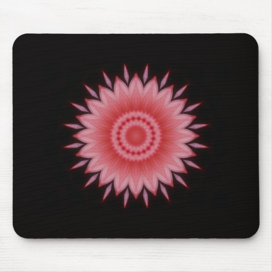 Blume Mandala in Rosa Mousepad (Vorne)
