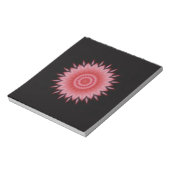 Blume Mandala in Rosa Notizblock (Rotiert)