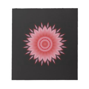 Blume Mandala in Rosa Notizblock