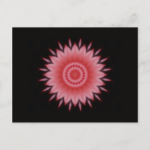 Blume Mandala in Rosa Postkarte