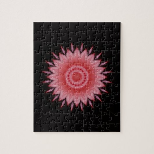 Blume Mandala in Rosa Puzzle (Vertikal)