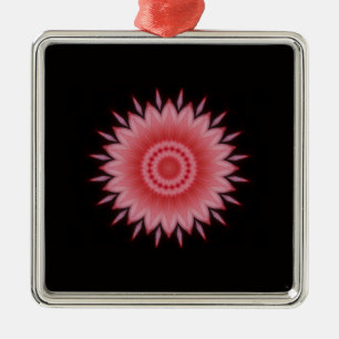 Blume Mandala in Rosa Silbernes Ornament