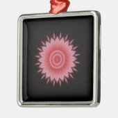 Blume Mandala in Rosa Silbernes Ornament (Links)