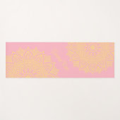 Blume Mandala in Rosa und Pfirsichfarben Yogamatte (Vorderseite (Horizontal))