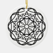 Blume Mandala Keramik Ornament (Vorne)