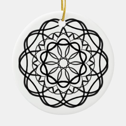 Blume Mandala Keramik Ornament (Vorne)