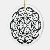Blume Mandala Keramik Ornament (Links)