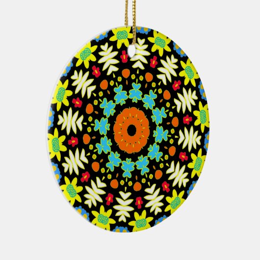 Blume Mandala Keramik Ornament (Rechts)