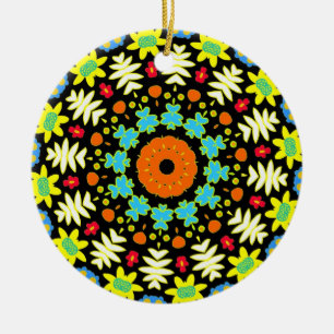 Blume Mandala Keramik Ornament