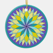 Blume Mandala Keramik Ornament (Vorne)