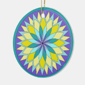 Blume Mandala Keramik Ornament (Links)
