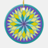 Blume Mandala Keramik Ornament (Hinten)