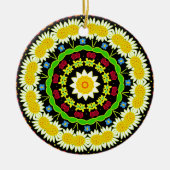 Blume Mandala Keramikornament (Vorne)
