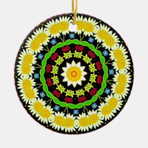 Blume Mandala Keramikornament