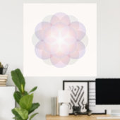 Blume Mandala Kunst Meditation Poster (Heimbüro)