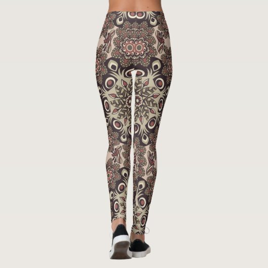 Blume mandala Leggings (Rückseite)