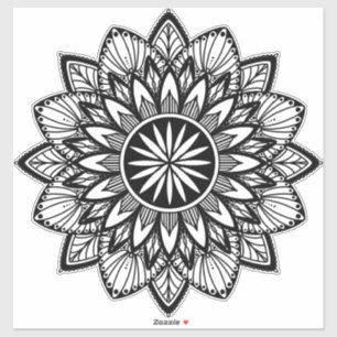 Blume Mandala  Mandala Sonnenblume Aufkleber