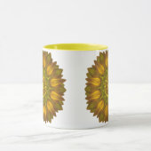 Blume Mandala mit leuchtenden Gelbtönen Tasse (Zentrum)