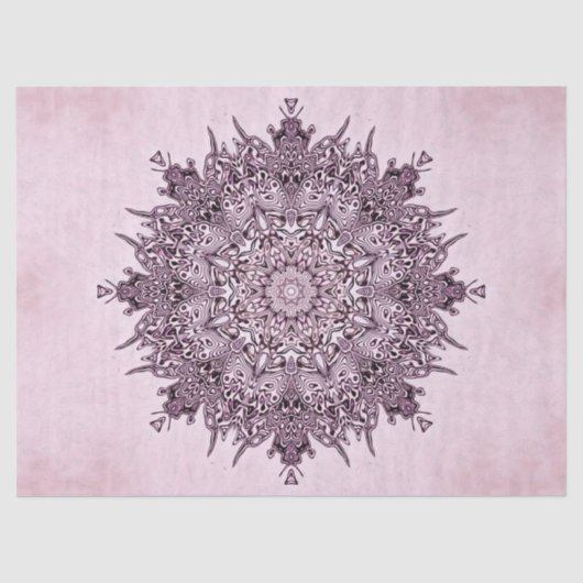 Blume-Mandala-Papiertaschentuch Seidenpapier (Vorderseite)