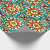 Blume Mandala Pattern Geschenkpapier (Ecke)