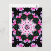 Blume Mandala Post Card Postkarte (Vorne/Hinten)