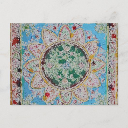 Blume Mandala Postcard Postkarte (Vorderseite)