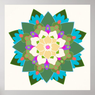 Blume Mandala Poster