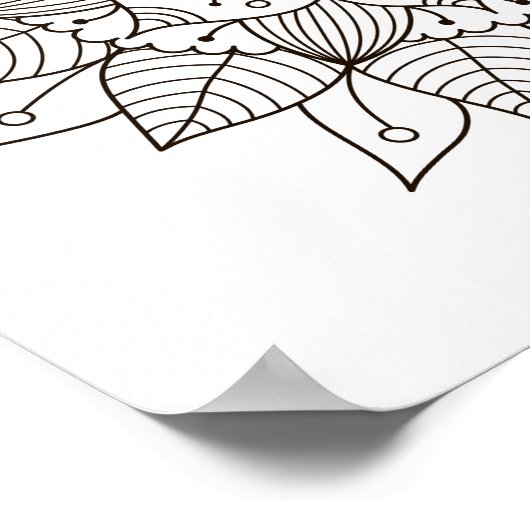 Blume Mandala Poster (Ecke)