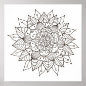 Blume Mandala Poster (Vorne)