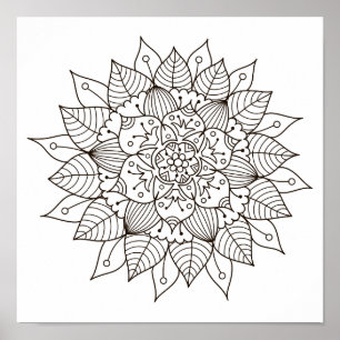 Blume Mandala Poster