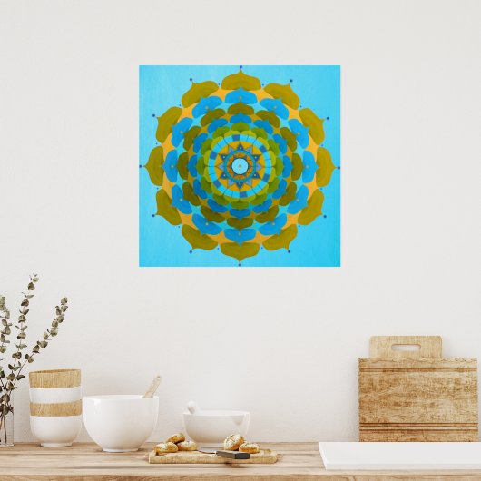 Blume Mandala Poster (Küche)