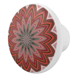 Blume Mandala Red Keramikknauf