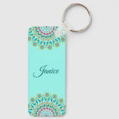 Blume Mandala Schlüsselanhänger (Rückseite)