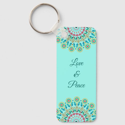 Blume Mandala Schlüsselanhänger (Vorderseite)