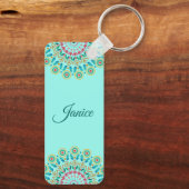 Blume Mandala Schlüsselanhänger (Rückseite)