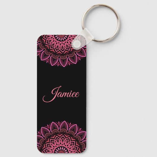 Blume Mandala Schlüsselanhänger (Rückseite)