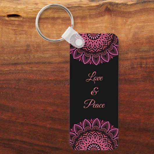 Blume Mandala Schlüsselanhänger (Vorderseite)