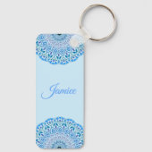 Blume Mandala Schlüsselanhänger (Rückseite)