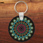 Blume Mandala Schlüsselanhänger (Vorderseite)