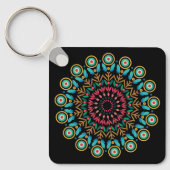 Blume Mandala Schlüsselanhänger (Vorderseite)
