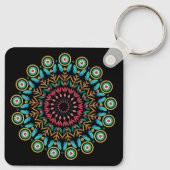 Blume Mandala Schlüsselanhänger (Rückseite)
