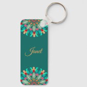 Blume Mandala Schlüsselanhänger (Rückseite)