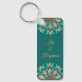 Blume Mandala Schlüsselanhänger (Vorderseite)