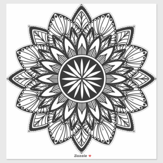Blume Mandala Sticker | Mandala Sunflower (Blatt)